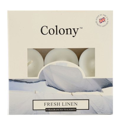 Colony Fresh Linen Box of 9 Tealights