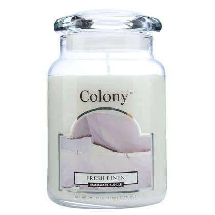 Colony Fresh Linen Large Candle Jar