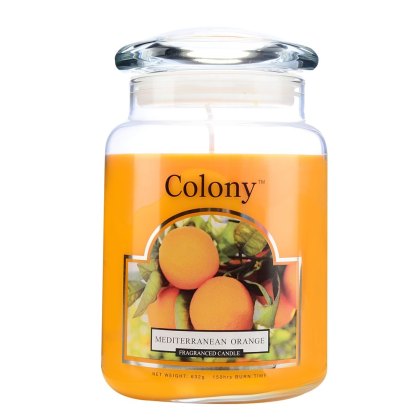 Colony Mediterranean Orange Large Candle Jar