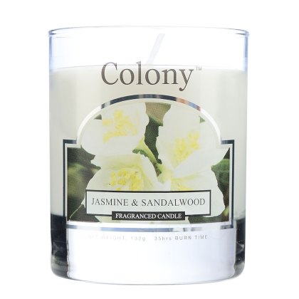 Colony Jasmine & Sandalwood Small Glass Candle