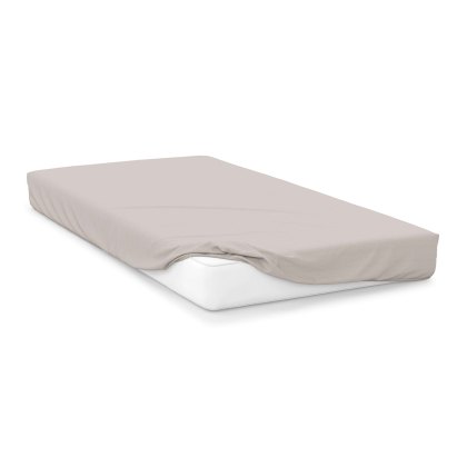 Belledorm Oyster 200 Thread Count Egyptian Cotton Plain Dyed Sheet