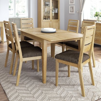 Georgia Compact Extending Table & 4 Ladder Back Chairs