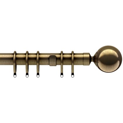 Nicola Antique Brass 28mm Curtain Pole Set Nicola Antique Brass 28mm Curtain Pole Set