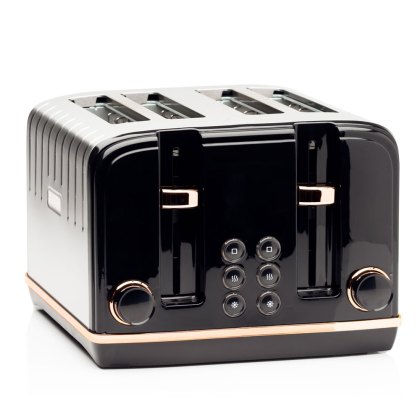 Haden Salcombe Black & Copper 4 Slice Toaster