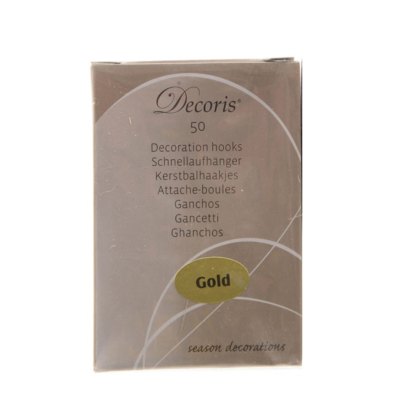 Gold Bauble Hangers Box of 50