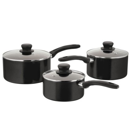 Judge Radiant Black 3 Piece Saucepan Set