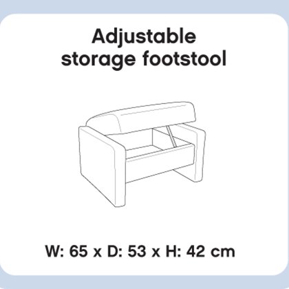Himolla Themse 4798 Adjustable Storage Stool