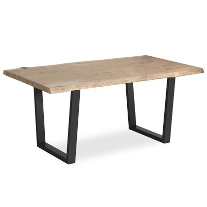 Loft 1.8m Dining Table - Metal Leg - White Oil