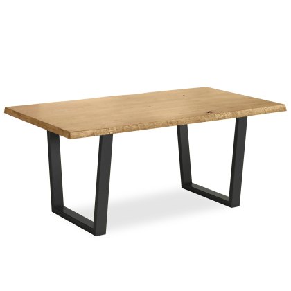 Loft 1.8m Dining Table - Metal Leg - Waxed Oak