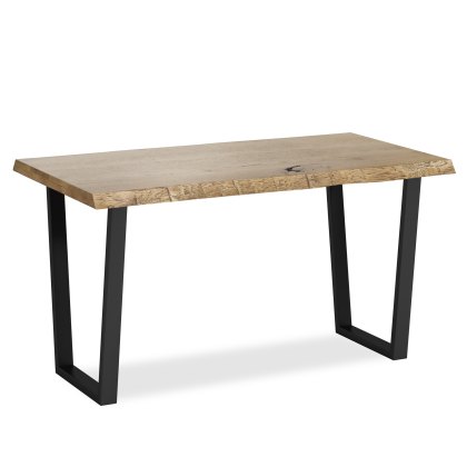 Loft 1.4m Dining Table - Metal Leg - Waxed Oak