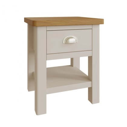 Hastings 1 Drawer Lamp Table in Stone