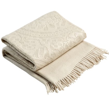 Christy Beige Lace Throw
