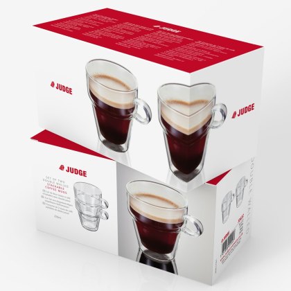 Double Walled Set of 2 Coffee Glasses