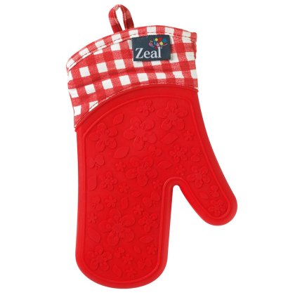 Silicone Sgl Oven Glove Gingham