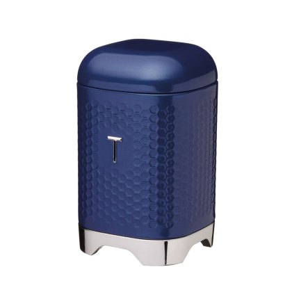 Lovello Textured Blue Tea Canister