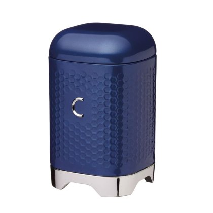 Lovello Textured Blue Coffee Canister