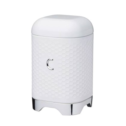 Lovello Textured White Coffee Canister