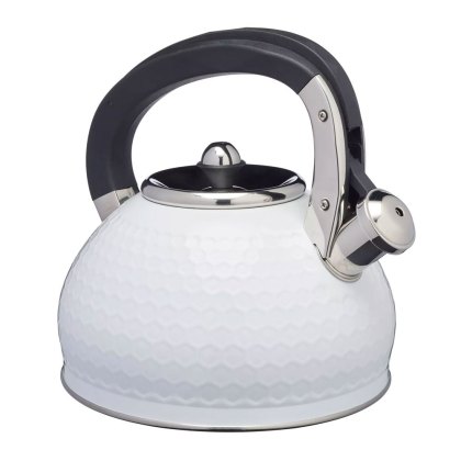 Lovello Textured White Whistling Kettle Lovello Textured White Whistling Kettle