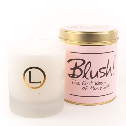 Lily Flame Blush Glass Candles in a Tin