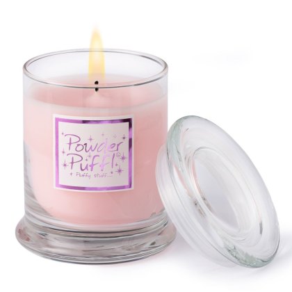 Lily Flame Powder Puff Candle Jar