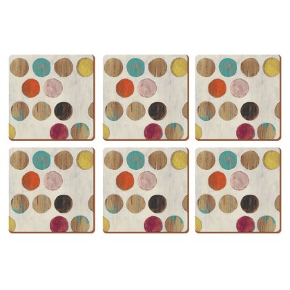 Creative Tops Retro Spot Coasters Pack of 6 Creative Tops Retro Spot Coasters Pack of 6