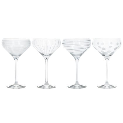 Mikasa Cheers Set of 4 Champagne Saucers Mikasa Cheers Set of 4 Champagne Saucers