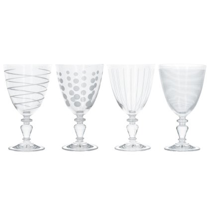 Mikasa Cheers Set of 4 Glass Goblets