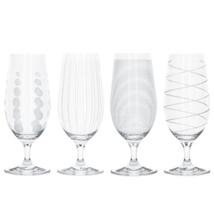 Mikasa Cheers Set of 4 Stemmed Pilsner Glasses