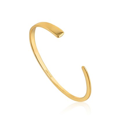 Geometry Gold Flat Cuff Bracelet