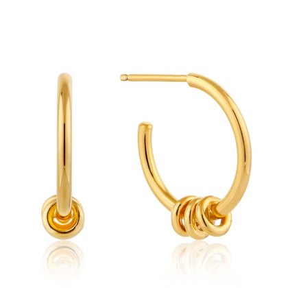 Modern Hoop Gold Earrings