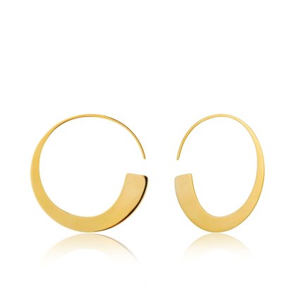 Geometry Gold Slim Hoop Earrings