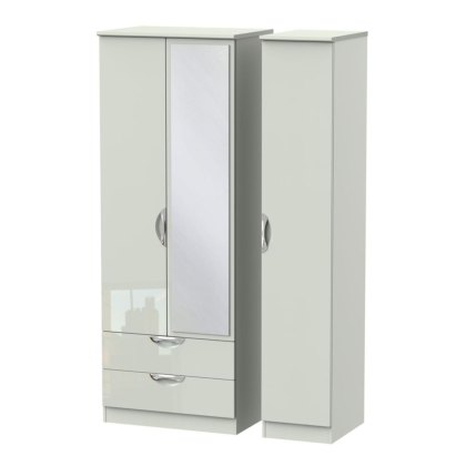 Carrie Triple 2 Drawer Mirror Wardrobe