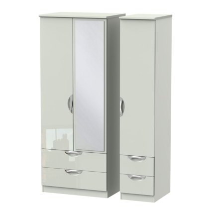 Carrie Triple 2 Drawer Wardrobe with Mirror