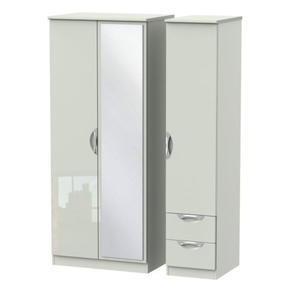 Carrie Triple Door Mirror and Drawer Wardrobe