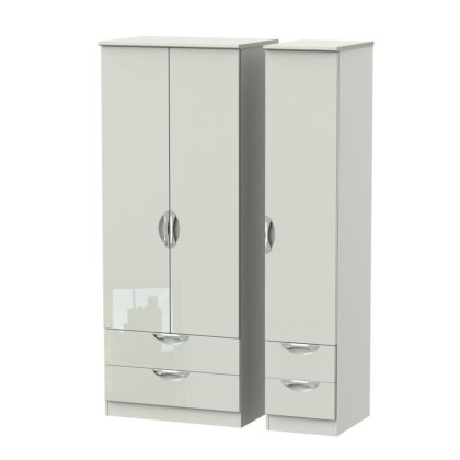 Carrie Tall Triple Double Drawer Wardrobe