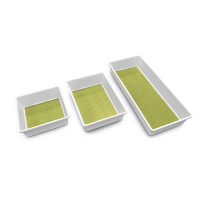 3 Piece Drawer Tidy Green/White 3 Piece Drawer Tidy Green/White