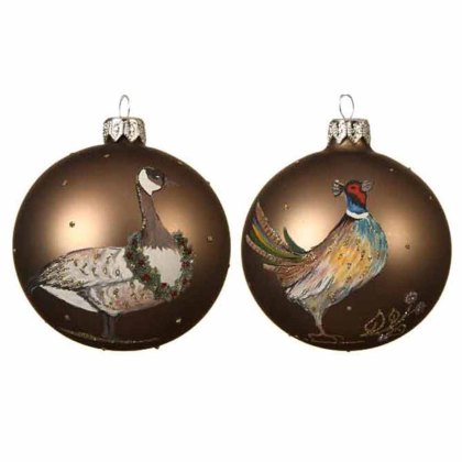 Glass Deco Bauble Animals Assorted