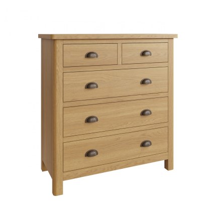 Hastings 2 Over 3 Chest of Drawers in Oak