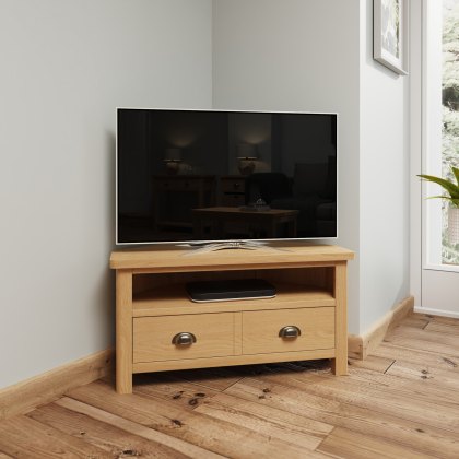 Hastings Corner TV Unit in Oak