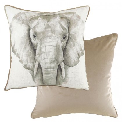 Safari Elephant Royal Velvet Cushion