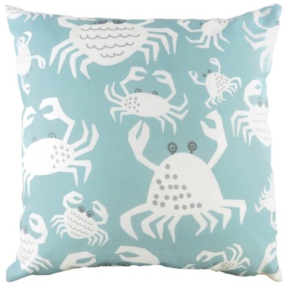 Crab Blue Repeat Cushion