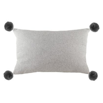 Lola Pom Pom Light Grey Cushion