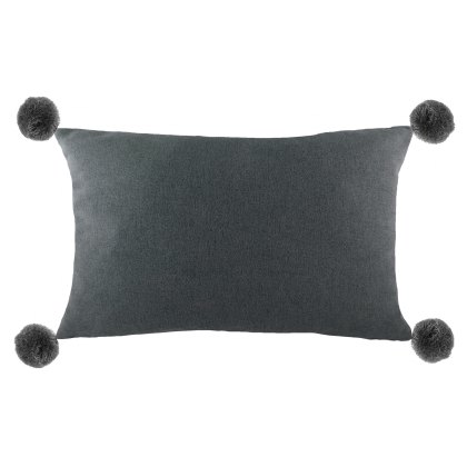 Lola Pom Pom Dark Grey Cushion
