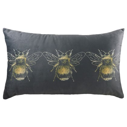Gold Bee Grey Cushion 30x50