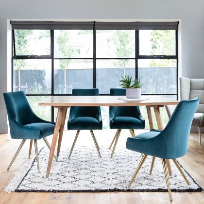 Talia Dining Table and 4 Aimee Dining Chairs