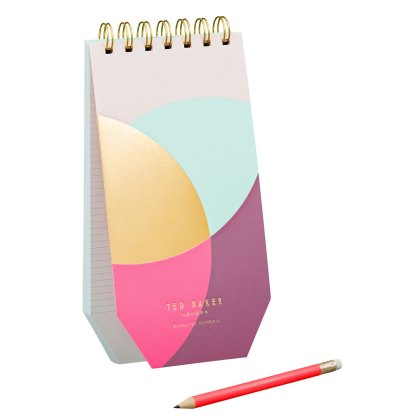 Ted Baker Colour By Numbers Spiral Bound Jotter w/Pencil