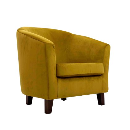 Poppy Tub Chair in Plush Mustard