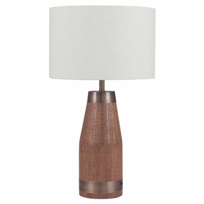 Wood & Metal Lamp & Shade