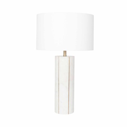 Marble & Gold Metal Tall Lamp