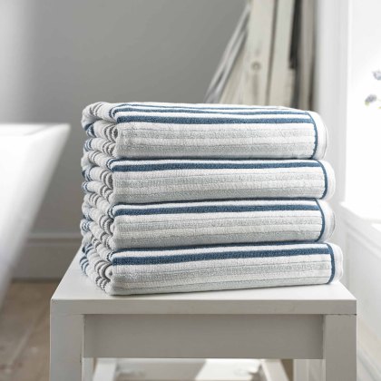 Hanover Stripe Towels Blue